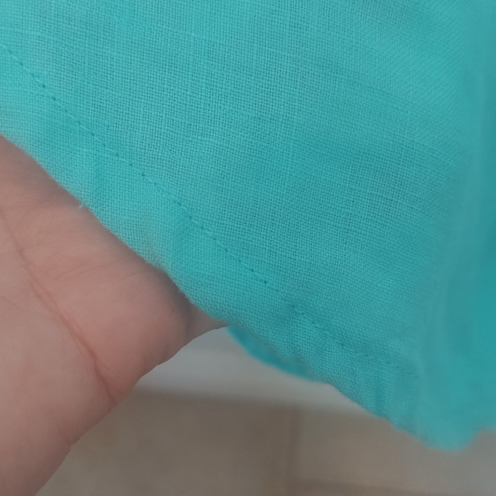 Coco Rose Turquoise Blue V-Neck Dress 3/4 Sleeve -One Size - Picture 10 of 14